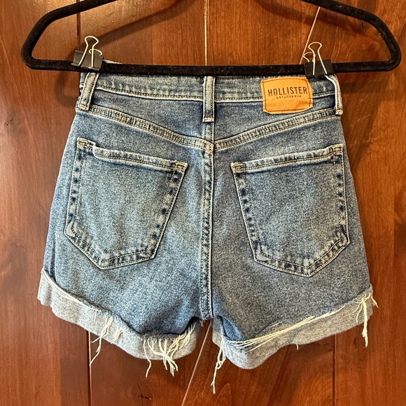 Hollister Blue Distressed Jean Shorts - Picture 2 of 3